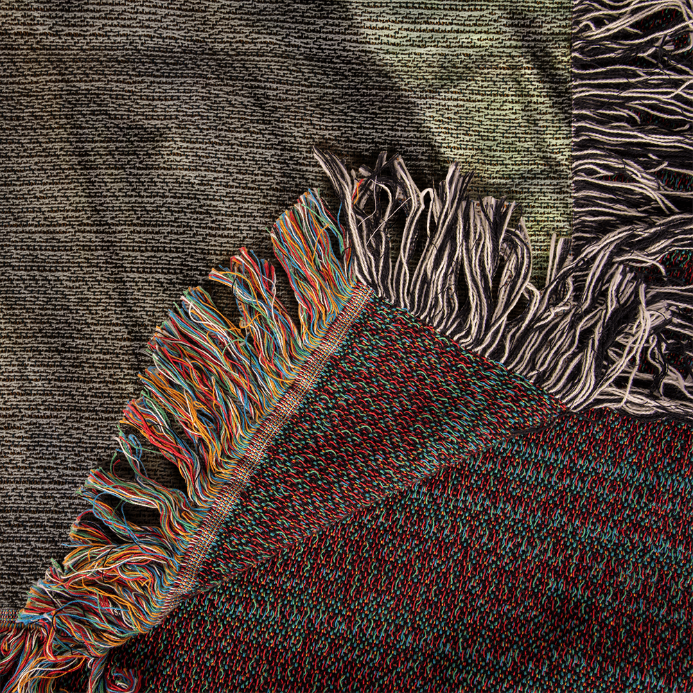 Redwoods Forest Walk Watercolor Woven Blanket