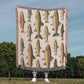 Rainbow Trout Blanket, Lake House Woven Blanket, Trout Woven Throw