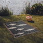Salmon Run Blanket, Salmon Woven Throw Navy, Salmon Fish Tapestry