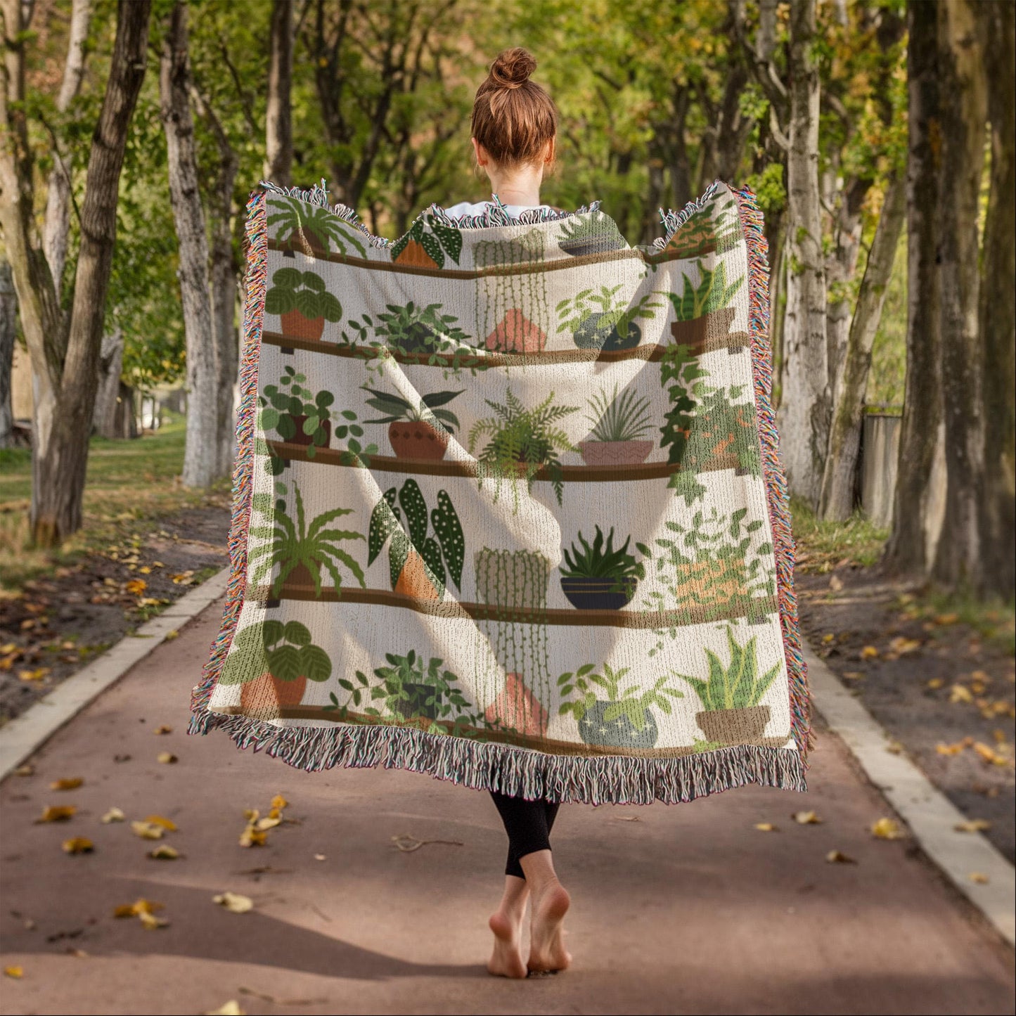 Plant Shelf Boho Woven Blanket