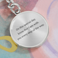 Engraved Keepsake Keychain, Every Step of the Way, Bridal Bouquet Charm, Graduation Charm, Personalized Keyring