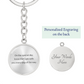 Engraved Keepsake Keychain, Every Step of the Way, Bridal Bouquet Charm, Graduation Charm, Personalized Keyring