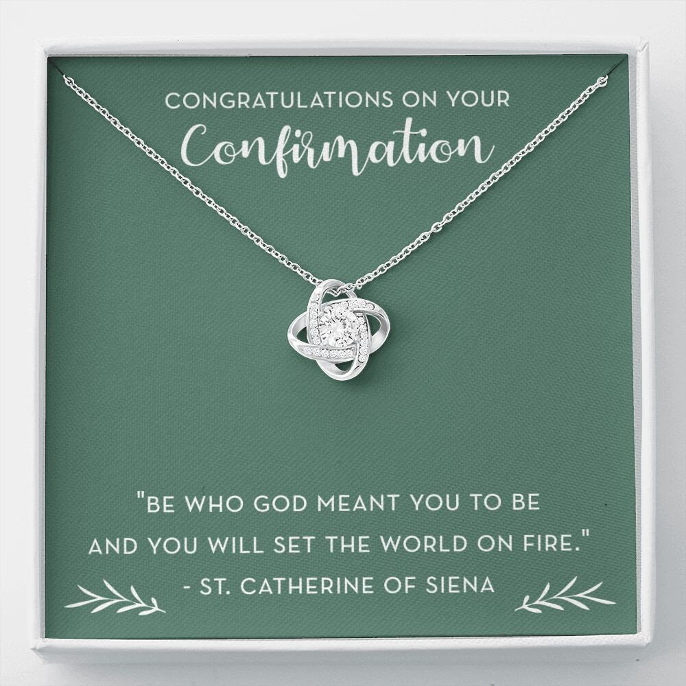 Confirmation Jewelry for Girl, St. Catherine of Siena Confirmation Gift