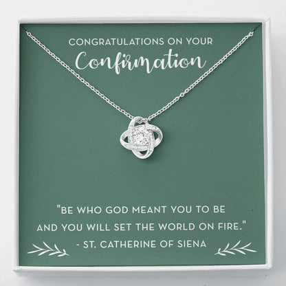 Confirmation Jewelry for Girl, St. Catherine of Siena Confirmation Gift