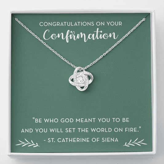 Confirmation Jewelry for Girl, St. Catherine of Siena Gift