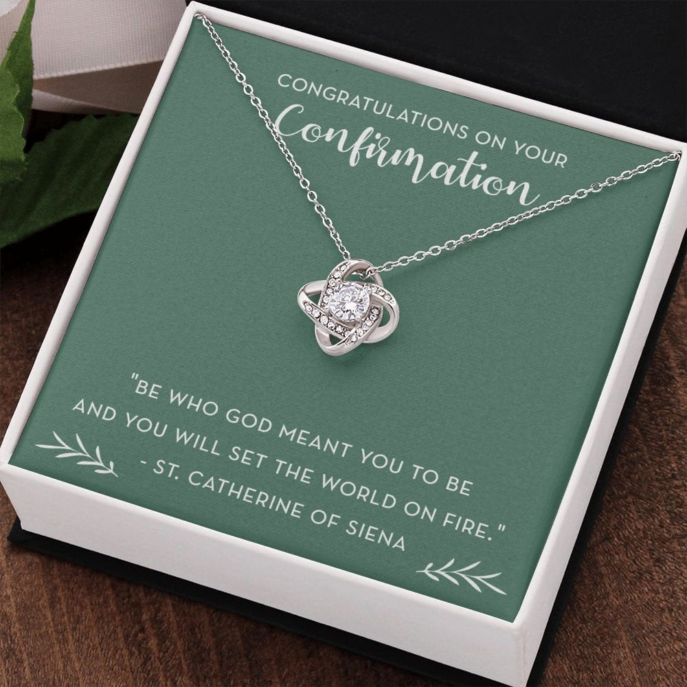 Confirmation Jewelry for Girl, St. Catherine of Siena Confirmation Gift