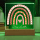 Personalized Name Boho Rainbow Hearts Nightlight, Custom Name Nightlight, Rainbow Baby Gift