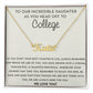 Personalized Gift for Daughter Going to College, Gift from Parents, Custom Name Necklace, Freshman Gift, Daughter Moving to College Gift