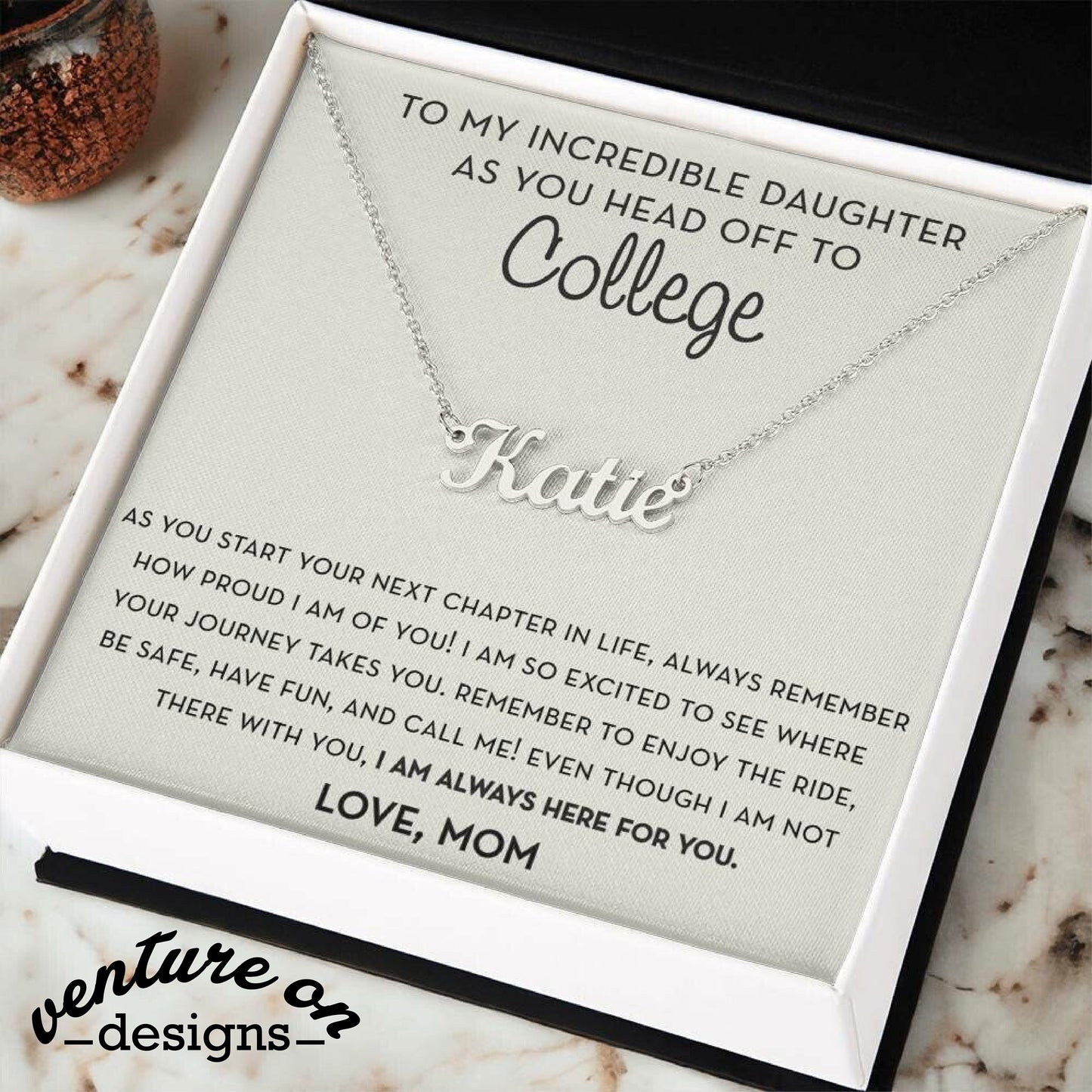 Personalized Gift for Daughter Going to College, Off to College Card, Mother Daughter Gift, Freshman Daughter Gift, Starting College Gift