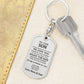 Personalized Gift for Son, Engraved Dog Tag Keychain, Custom Gift for Son, Son 18th / 21st Birthday Gift, Moving Out Gift, Going to College