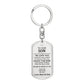 Personalized Gift for Son, Engraved Dog Tag Keychain, Custom Gift for Son, Son 18th / 21st Birthday Gift, Moving Out Gift, Going to College