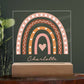 Personalized Name Boho Rainbow Hearts Nightlight, Custom Name Nightlight, Rainbow Baby Gift
