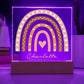 Personalized Name Boho Rainbow Hearts Nightlight, Custom Name Nightlight, Rainbow Baby Gift