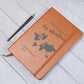 Study Abroad Gift, Travel Journal / Gift, Gift for College Student, 2023 Study Abroad Keepsake, Vegan Leather Journal, New Adventure