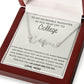 Personalized Gift for Daughter Going to College from Mom, Script Name Necklace, Mother Daughter, Freshman Daughter, Starting College Gift