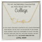Personalized Gift for Daughter Going to College from Mom, Script Name Necklace, Mother Daughter, Freshman Daughter, Starting College Gift