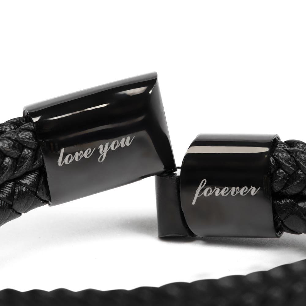 Gift for Son Going to College from Mom and Dad, Vegan Leather Bracelet