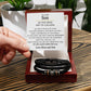 Gift for Son Going to College from Mom and Dad, Vegan Leather Bracelet