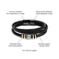 Gift for Son Going to College from Mom and Dad, Vegan Leather Bracelet