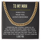 To My Man Chain Necklace, We Will Go Hand-in-Hand