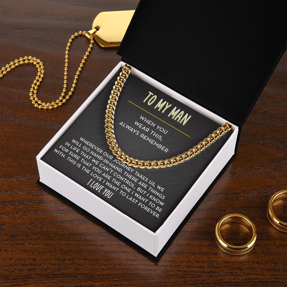 To My Man Chain Necklace, We Will Go Hand-in-Hand