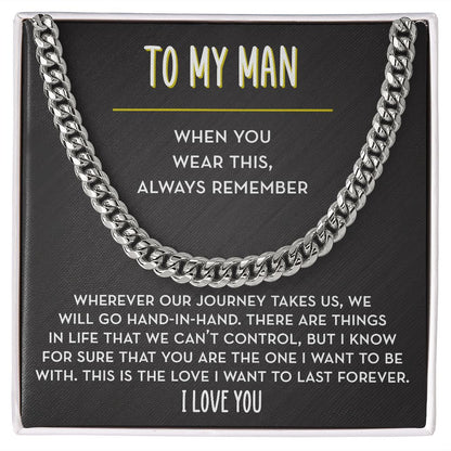 To My Man Chain Necklace, We Will Go Hand-in-Hand