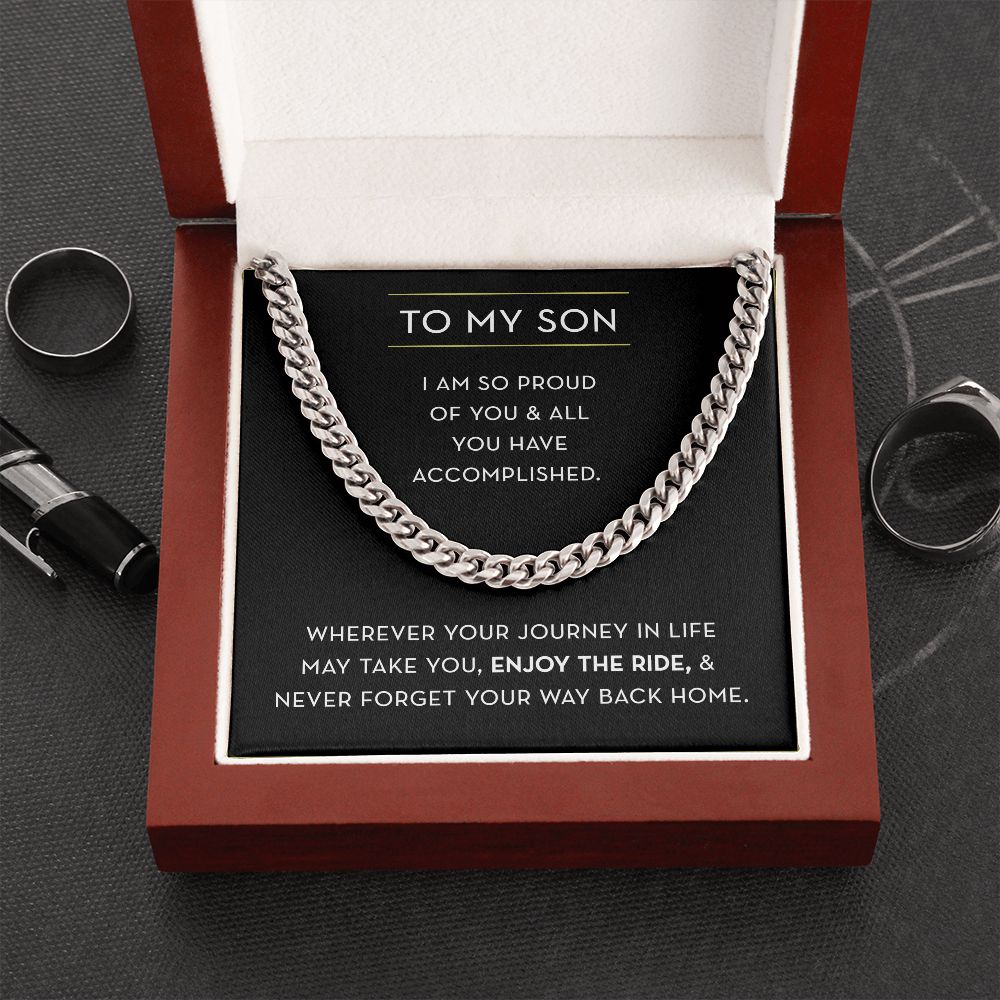 Son Necklace Chain, Proud of You, Graduation Gift for Son