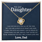 Daughter Knot Necklace from Dad, Always in my Heart and Mind