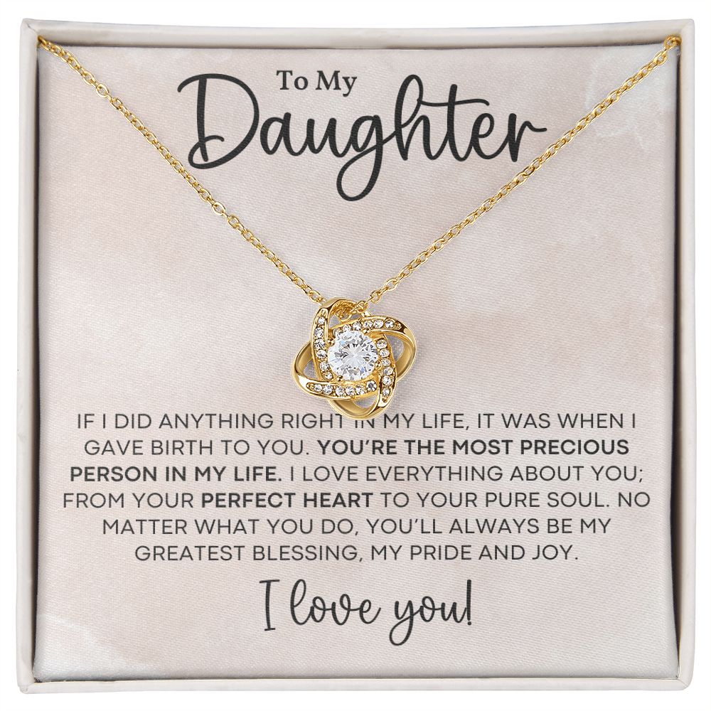 Daughter Necklace from Mom, I Love Everything About You
