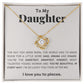 Daughter Knot Necklace, You're Beautiful in Every Way