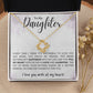 Daughter Necklace from Mom, I Love You With All My Heart