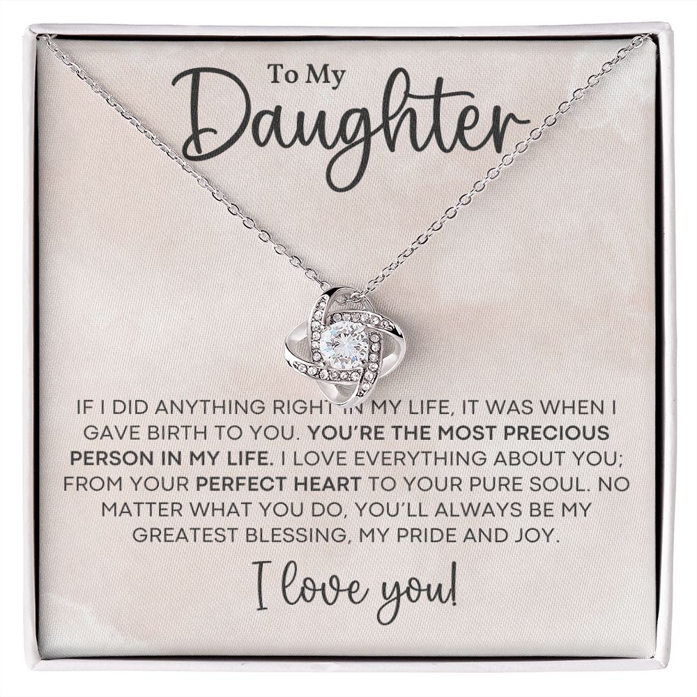 Daughter Necklace from Mom, I Love Everything About You