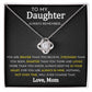 Daughter Knot Necklace from Mom, Always Remember