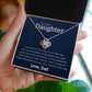 Daughter Knot Necklace from Dad, Always in my Heart and Mind
