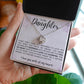 Daughter Necklace from Mom, I Love You With All My Heart