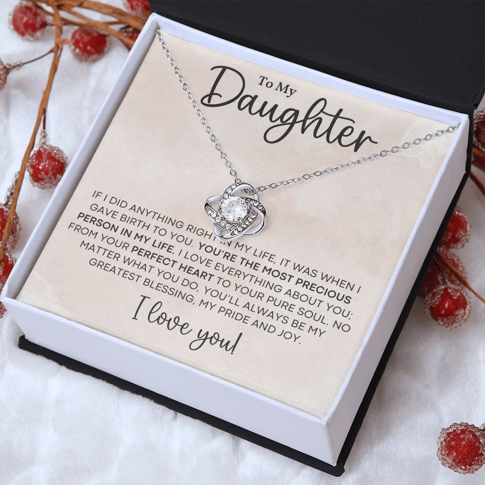 Daughter Necklace from Mom, I Love Everything About You