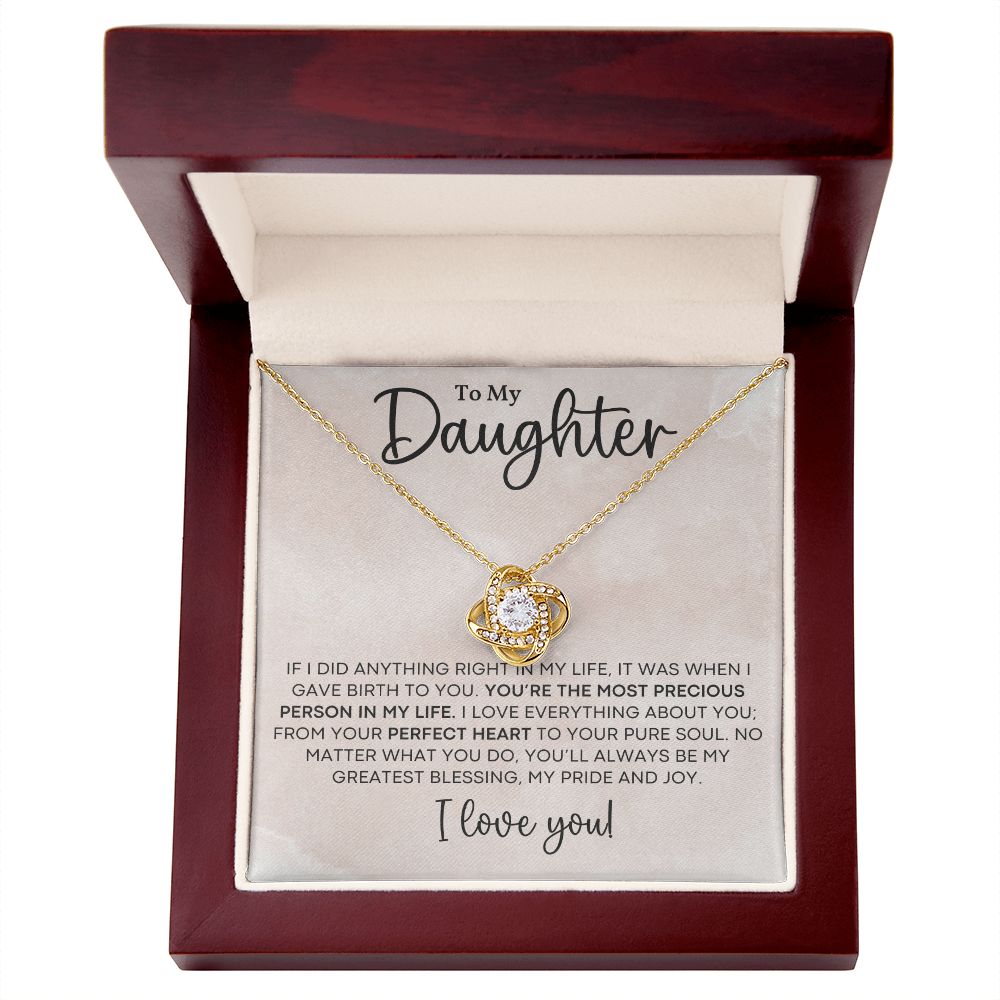 Daughter Necklace from Mom, I Love Everything About You