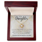 Daughter Knot Necklace, I Love You from the Bottom of my Heart