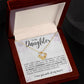 Daughter Necklace from Mom, I Love You With All My Heart