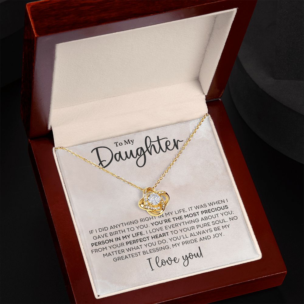 Daughter Necklace from Mom, I Love Everything About You