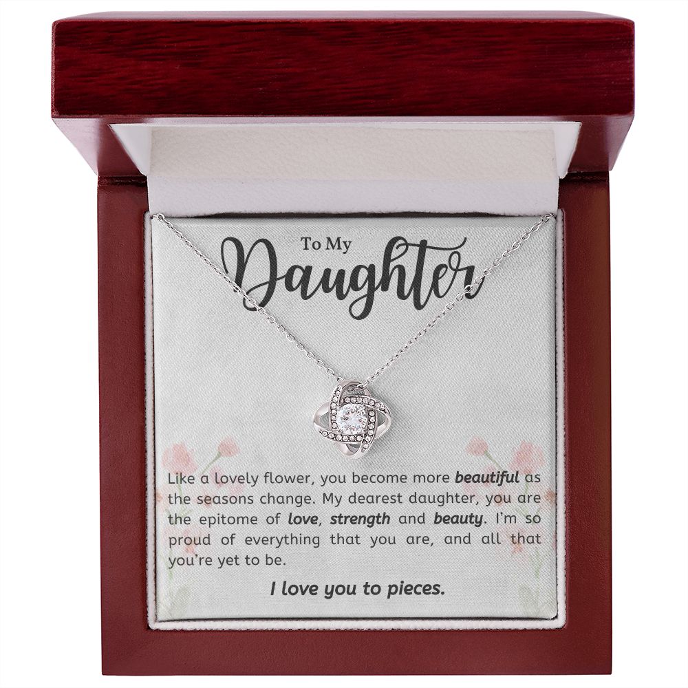 Daughter Knot Necklace, Love You to Pieces