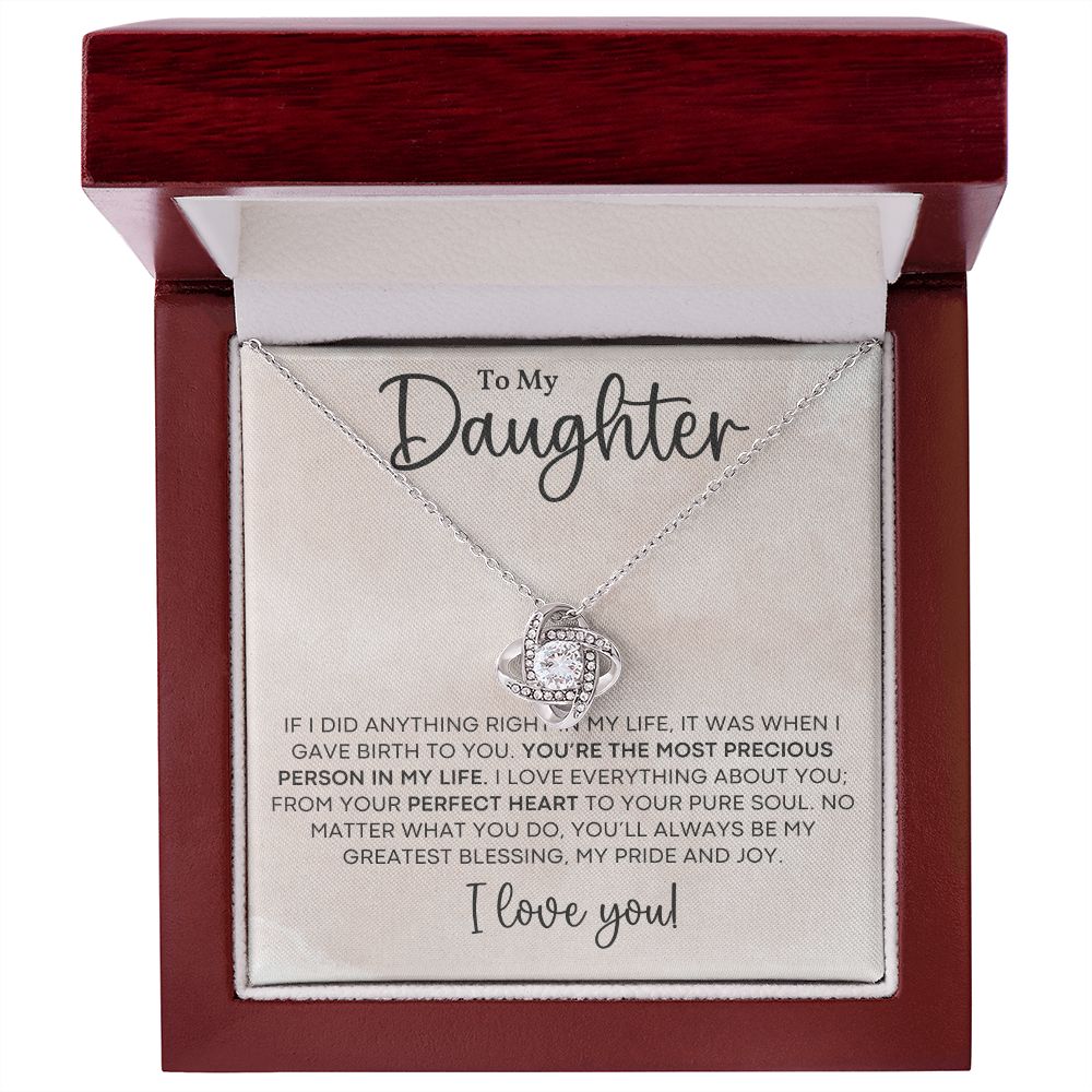 Daughter Necklace from Mom, I Love Everything About You
