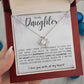 Daughter Necklace from Mom, I Love You With All My Heart