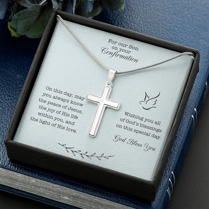 Son Confirmation Gift from Parents, Cross for Son Confirmation
