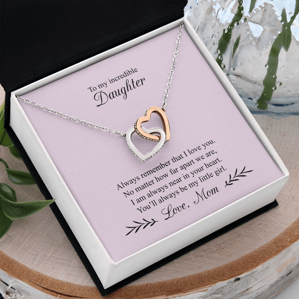 Mom & Daughter Necklace, Always Remember That I Love You