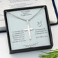 Personalized Gift for Son Confirmation, Cross Necklace for Son Confirmation