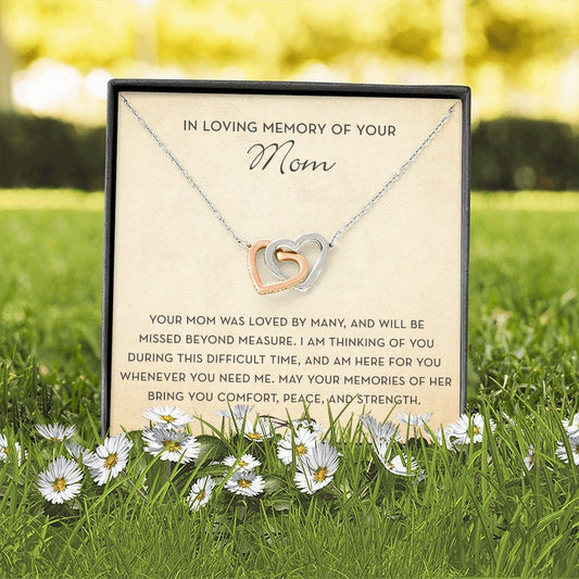 In Loving Memory of your Mom, Memorial Gift For Loss of Mother, Mother Condolence Gift, Grief Gift, Condolence Gift, Loss of Mom Necklace