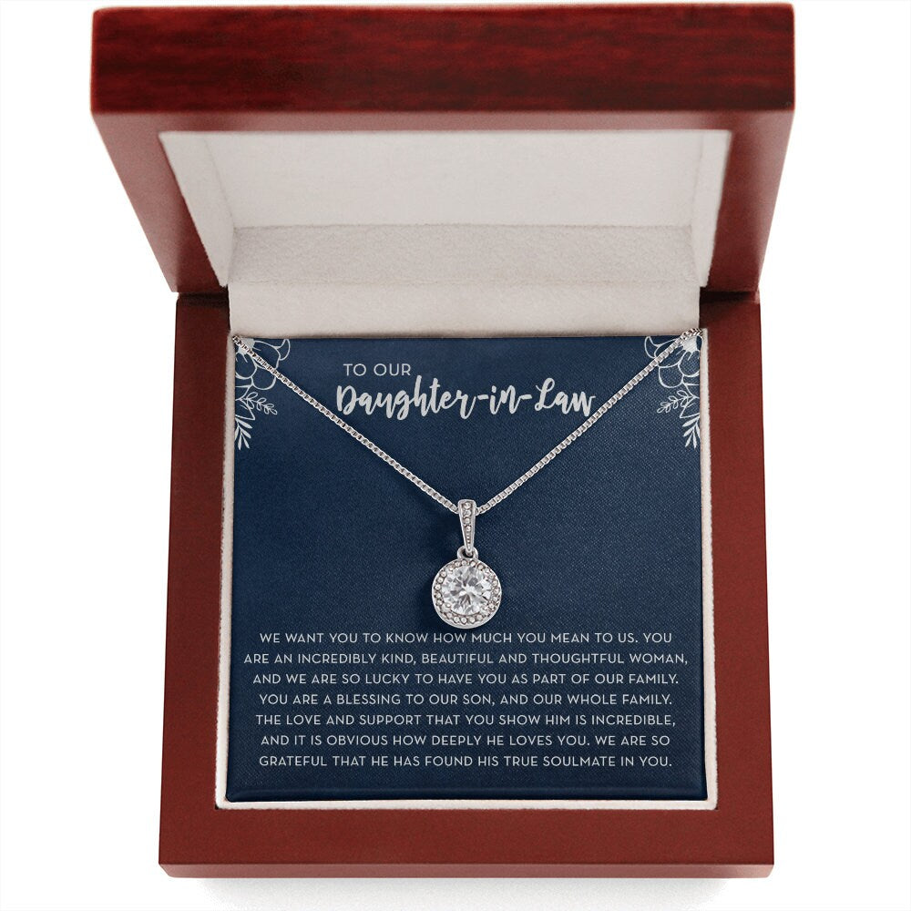 Daughter-in-Law Gift for Wedding Day, Daughter in Law Necklace, Future Daughter In Law, Bride Gift from in-Laws, Daughter in Law Birthday