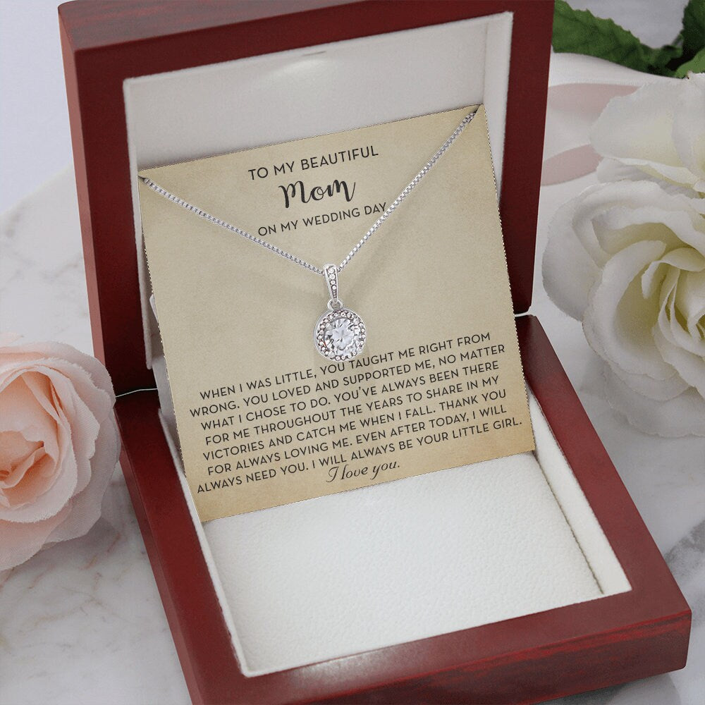 Mother of the Bride Gift From Daughter, Mother Of The Bride Necklace, Bride Gift for Mom, Mother of the Bride Gift, Wedding Day Gift for Mom