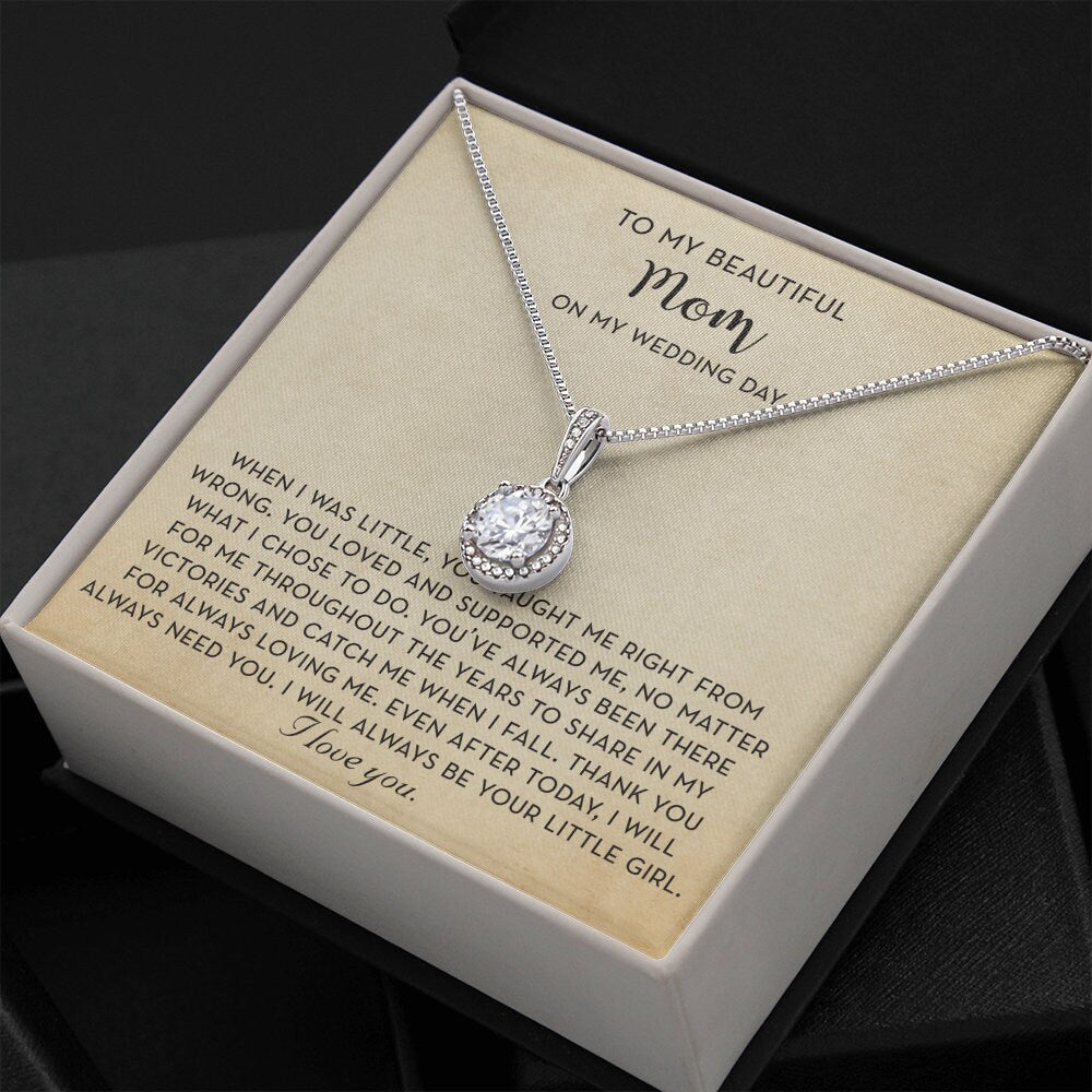 Mother of the Bride Gift From Daughter, Mother Of The Bride Necklace, Bride Gift for Mom, Mother of the Bride Gift, Wedding Day Gift for Mom